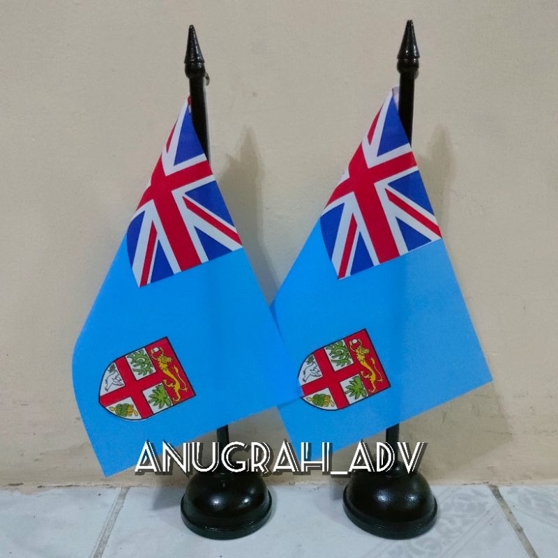 

tiang kayu bendera meja FIJI