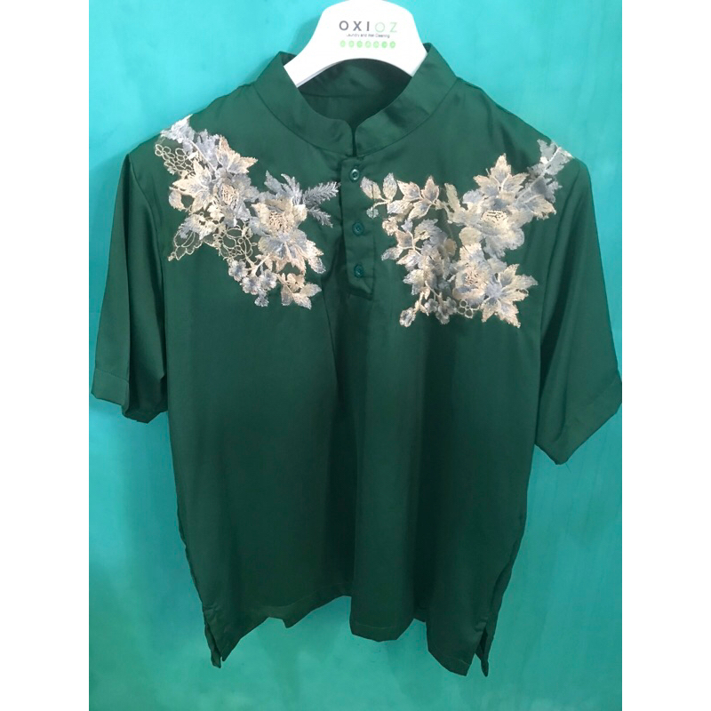 Preloved Baju Pria Koko warna Hijau