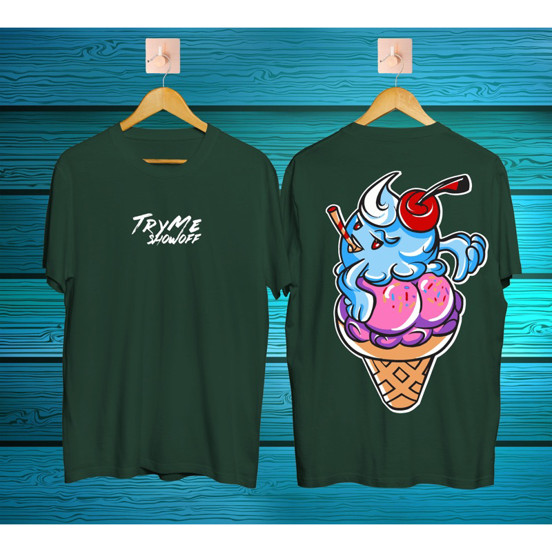 Kaos Distro Pria Dan Wanita Ice Cream