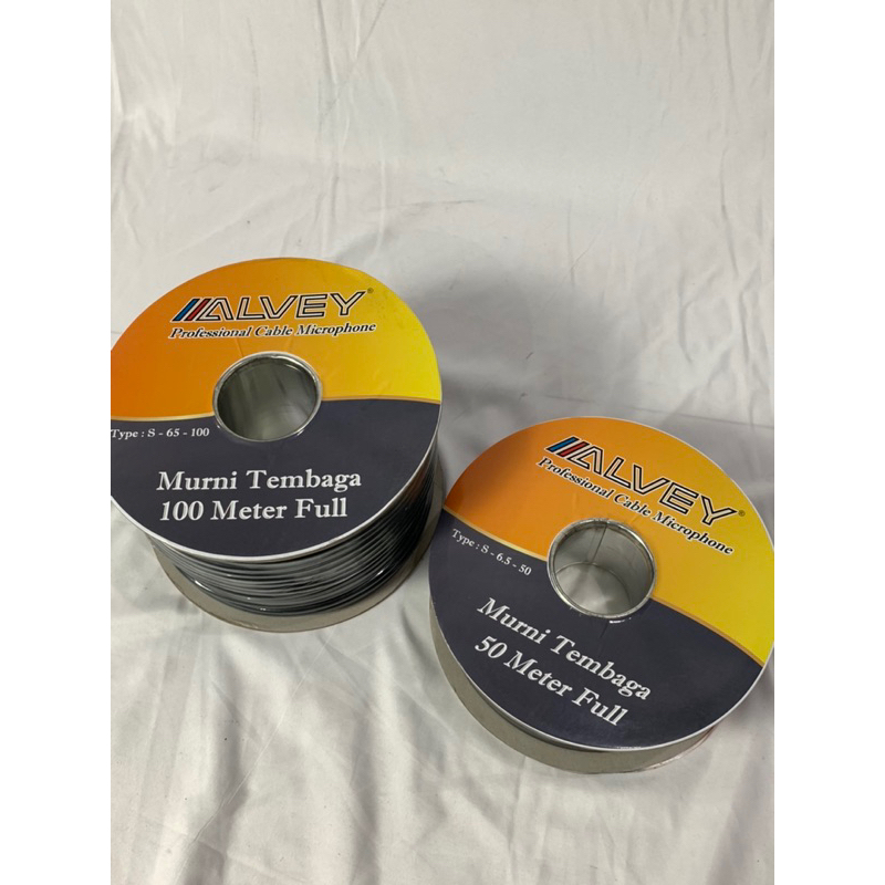 HF_ELECTRONIC ALVEY KABEL MIC STEREO 50M 100M MURNI TEMBAGA