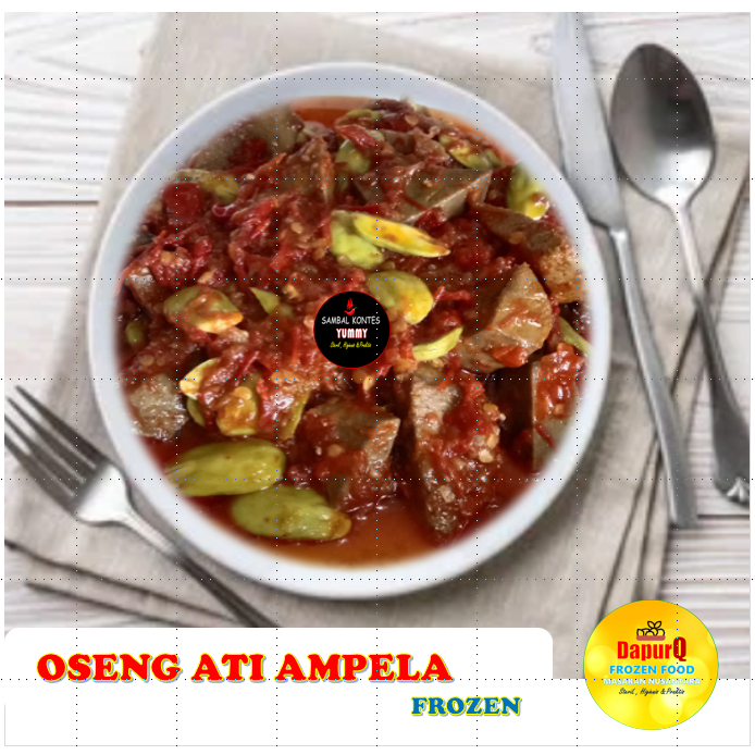 

Oseng Ati Ampela 200gr Frozen sambal Kontes Yummy Murah dan Enak