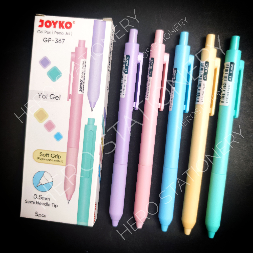 

Joyko pen pulpen yoi gel 0.5 mm GP-367 . 1 pak isi 5 pen