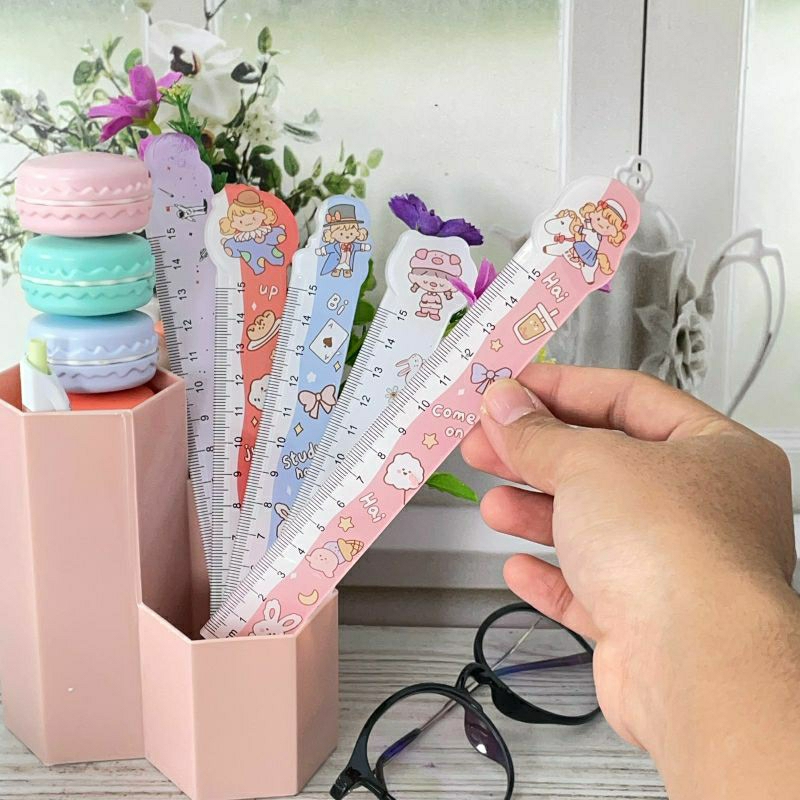 

Penggaris Plastik 15 cm Bozhijin R-1024 Random ruler bahan plastik kokoh bergambar penggaris kekinian lucu unik alat mengukur