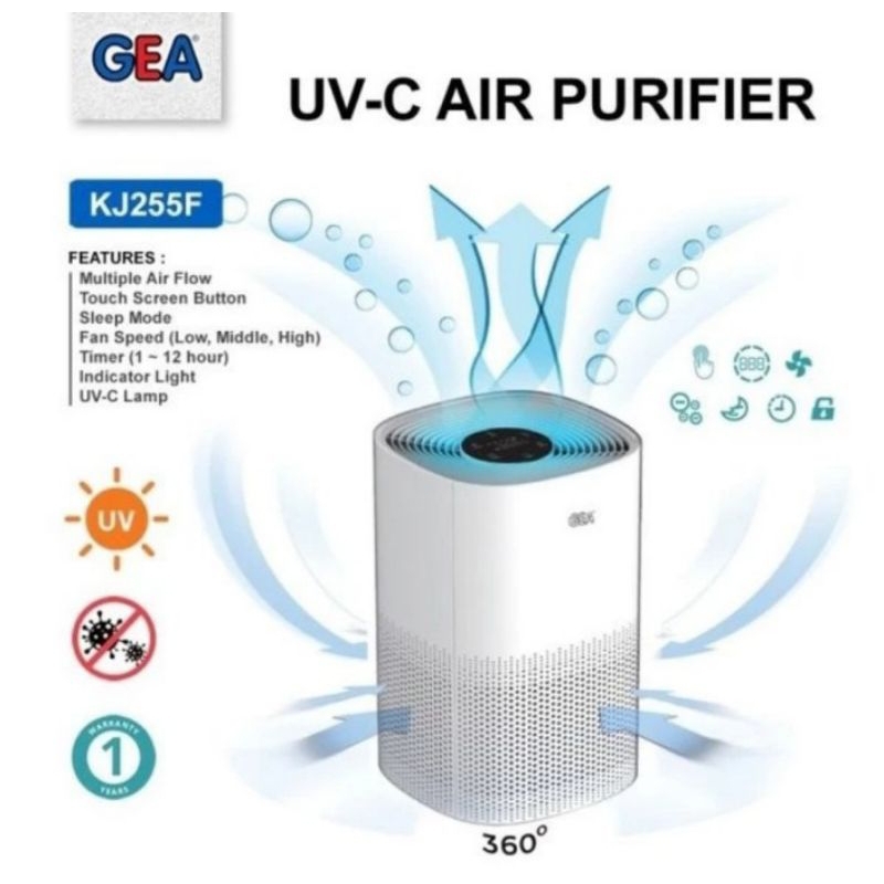 AIR PURIFIER GEA KJ255F - PEMBERSIH UDARA GEA KJ255F - GEA AIR PURIFIER KJ255F - PEMBERSIH UDARA UV 