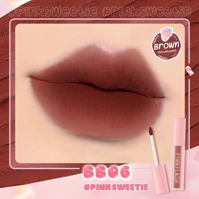 [preloved] pinkflash pinksweetie fuzzy-soft velvet matte lip clay