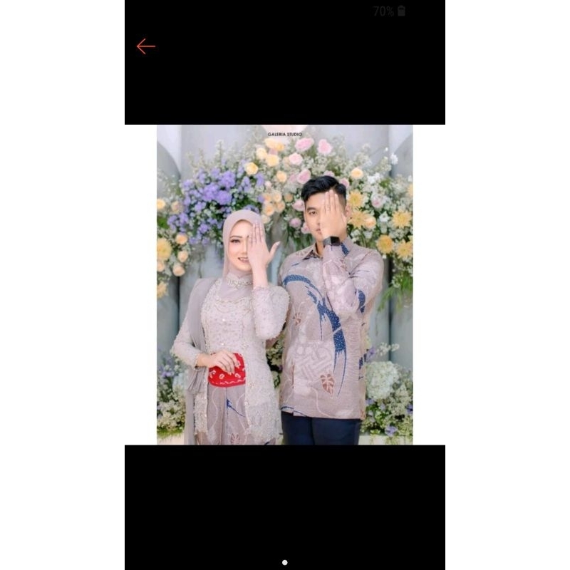 Kebaya chantily payet selendang mewah