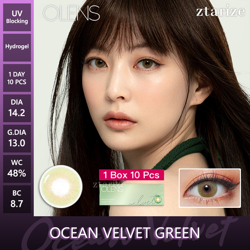 ztarize - Ready Stock - OLENS 🇰🇷 Ocean Velvet Green 1 Day Daily Soft Contact Lens 1 Box 10P - OLENS 