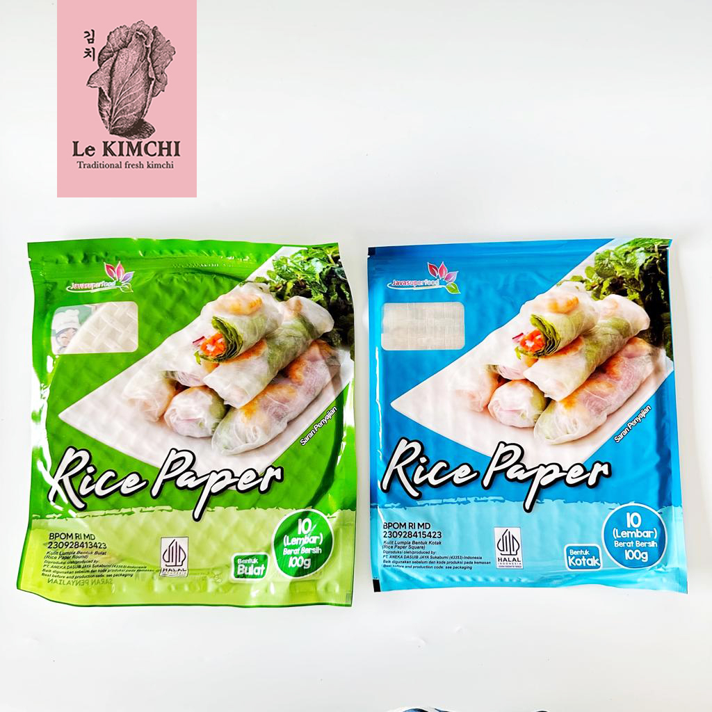 

JAVAsuperfood 10 lembar Rice Paper HALAL Vietnamese Spring Roll Kulit Lumpia Vietnam Salad Wrap Banh Trang