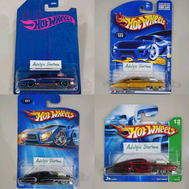 hotwheels hot wheels evil twin short card t-hunt gold edisi blue and pink satin 54th anniversary thr