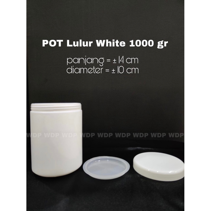 Pot Lulur / Pot Lem / Pot Scrubs HDPE 1000gr (1KG)