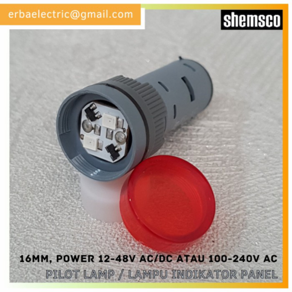 Pilot Lamp RED 16mm 12-48v Indicator Lamp 12v 24v 48v AD Series Diskon