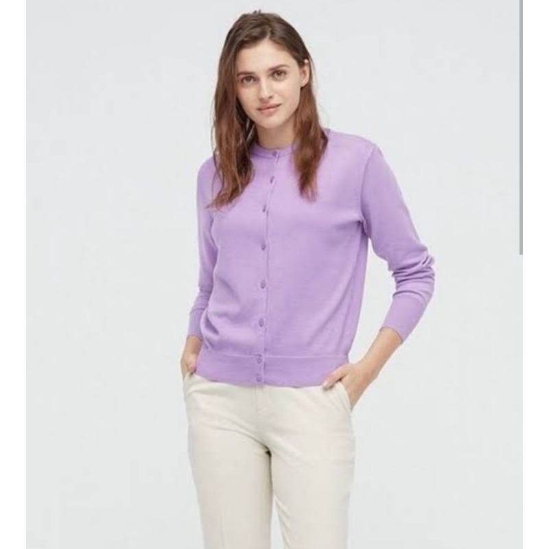 Sale Uniqlo Cardigan Lilac M