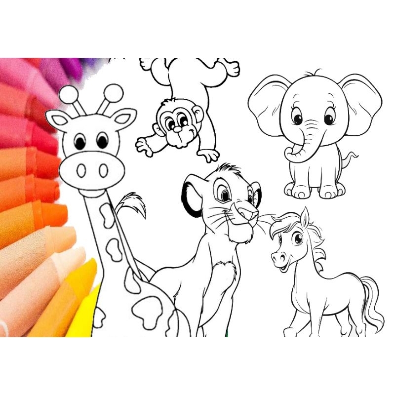 

Buku / lembar kertas mewarnai paket 20 lembar