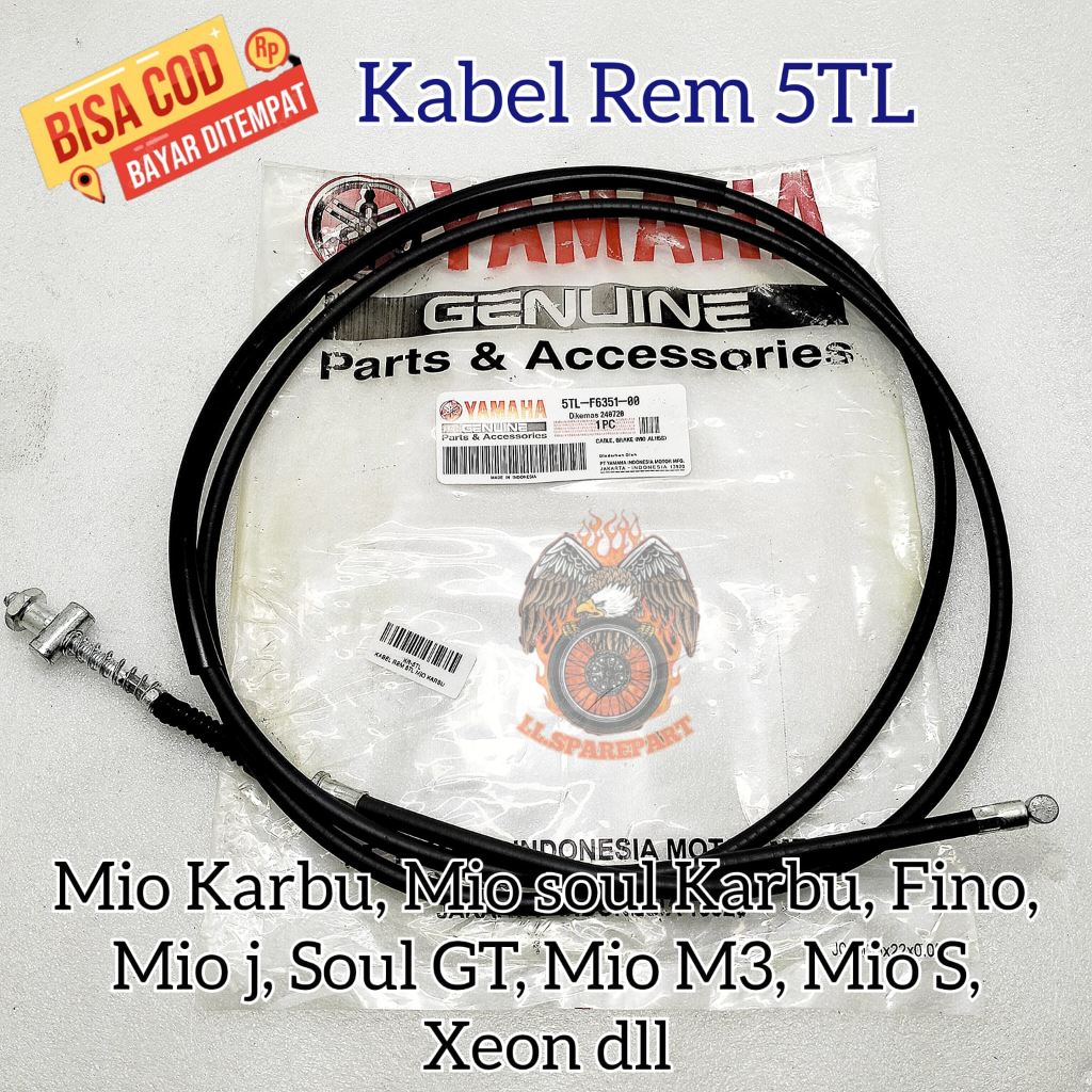 KABEL REM BELAKANG YAMAHA 5TL KUALITAS ASLI ORIGINAL YAMAHA MIO KARBU MIO SOUL KARBU FINO MIO J M3 S