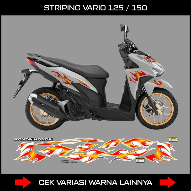 Striping Api All New Honda Vario 125 / 150 Tahun 2018 2019 2020 2021 - Sticker Motor Vario 125 Dan 1