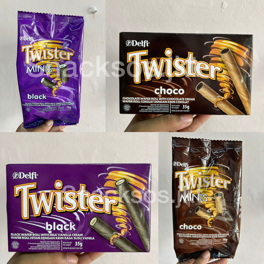 

[MINIS BAG / BOX] DELFI TWISTER BLACK VANILLA ROLL / CHOCOLATE