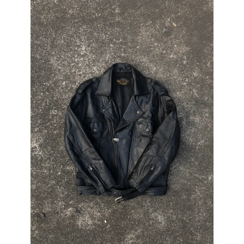 vintage leather jacket harley davidson