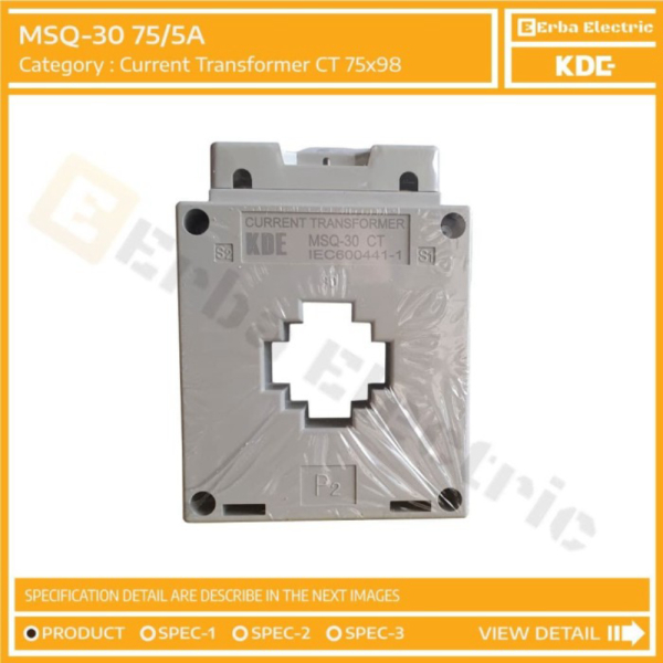 MSQ-30 75-5A KDE Current Transformer 75A 5A KDE CT 75 Berkualitas
