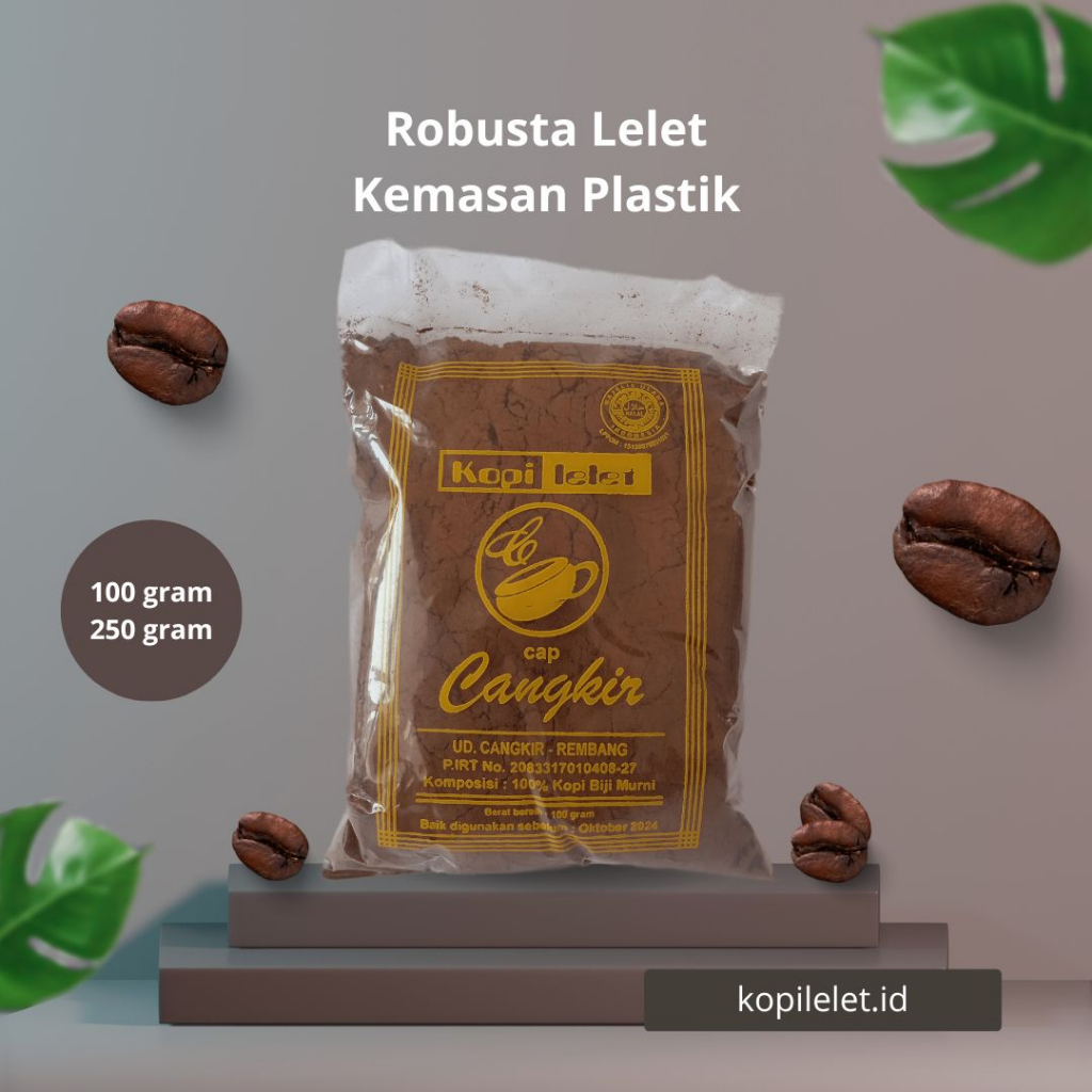 

Kopi Robusta Lelet Cangkir Khas Lasem Kemasan Plastik Ekonomis Murah @kopilelet.id