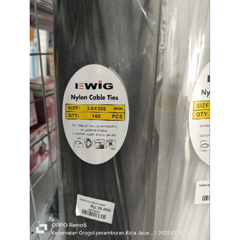 

KABEL TIES MEREK IWING Tersedia 4 Ukuran.