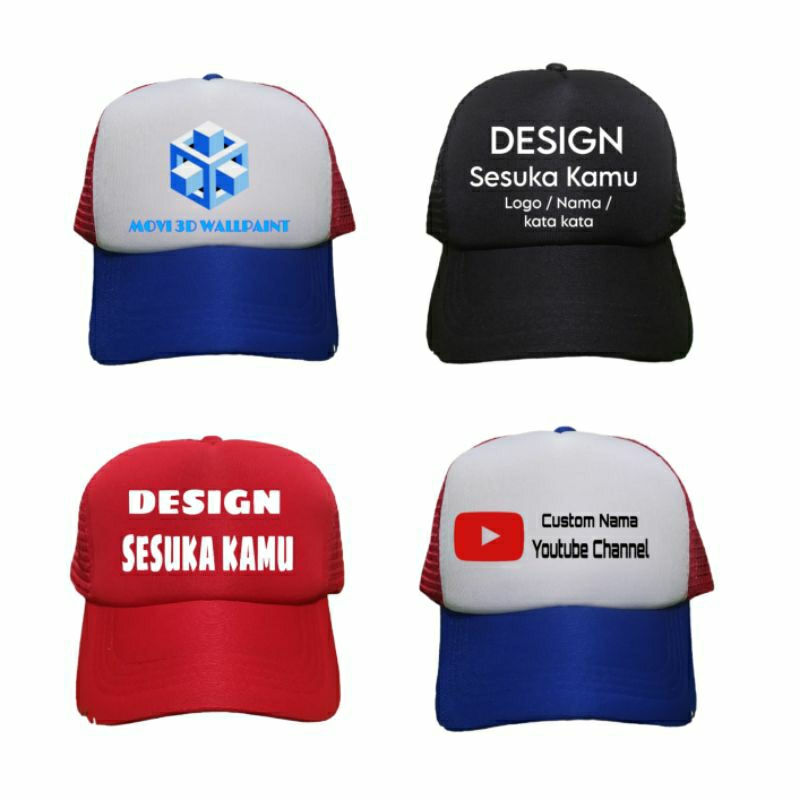 TOPI CUSTOM NAMA SABLON DTF/POLIFLEX