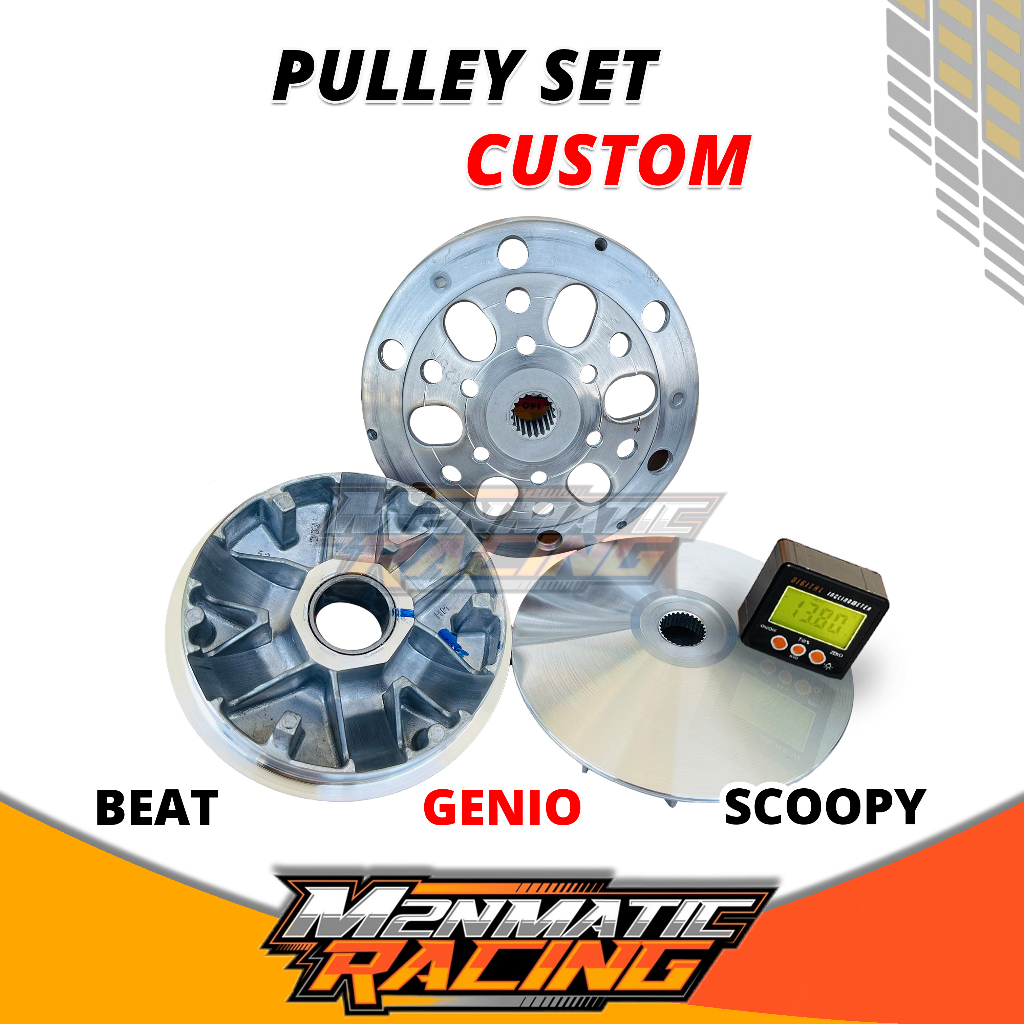 CVT RACING BEAT Fi Esp pulley set mangkok  pulley bubut scoopy Esp mangkok custom BOLONG-BOLONG geni