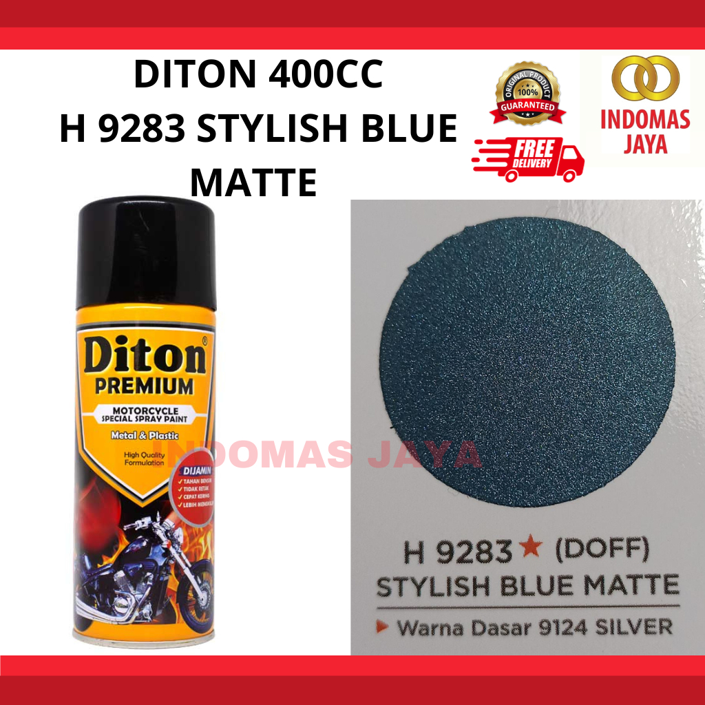 Cat Pilok Pylox 9283 DITON Premium Stylist Blue Matt Biru Dongker Dop Aerosol Otomotif Mobil Sepeda 