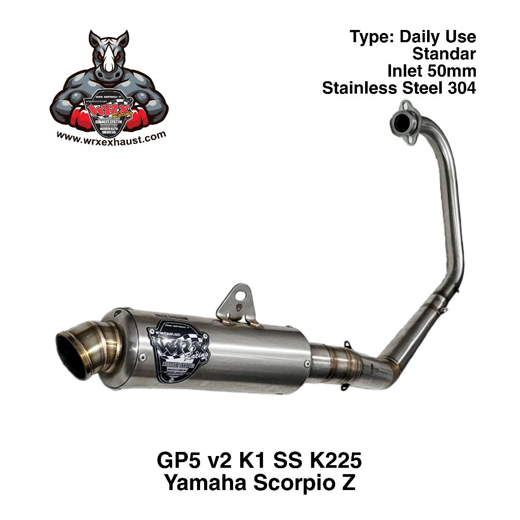 Knalpot WRX GP5 v2 SS K225 Scorpio Z
