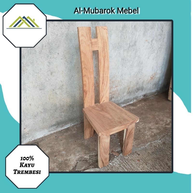 Kursi Makan Trembesi // Kursi Blok Trembesi Solid // Kursi Blok Trembesi Minimalis Murah