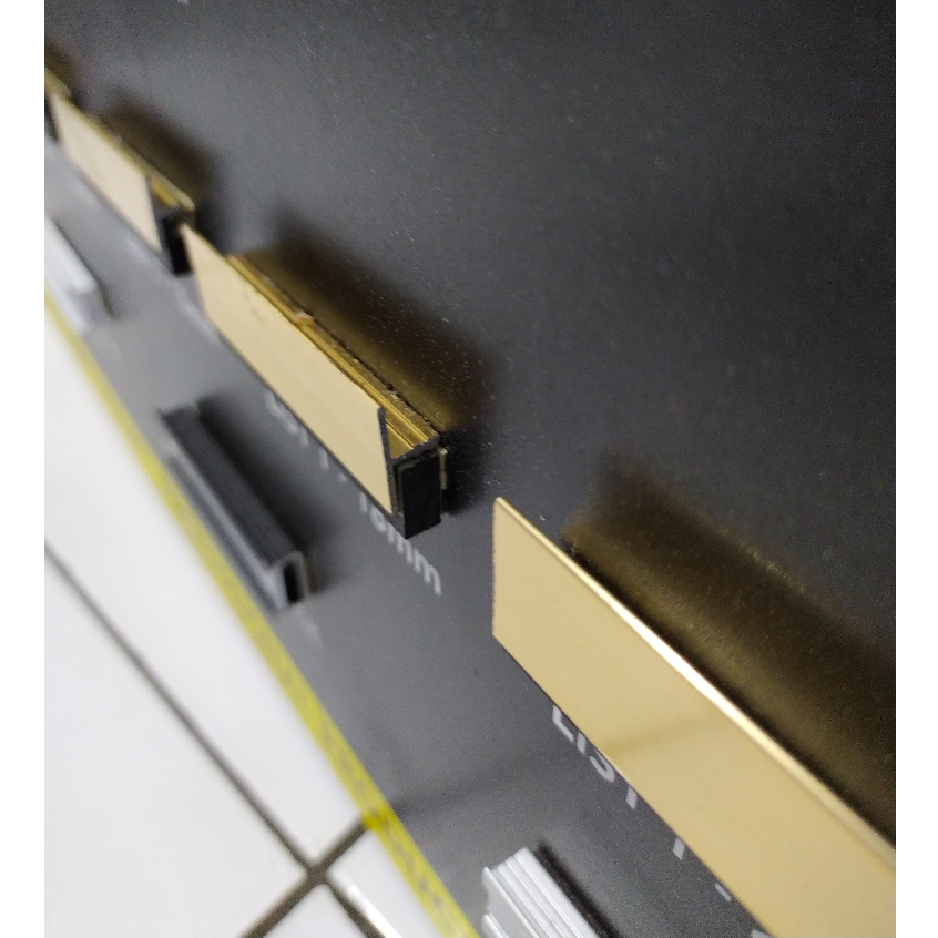 NEW FIT ALUMINIUM PROFILE ALUMINIUM LIST EDGING PLAT LIST T 18MM LIST T 18 MM
