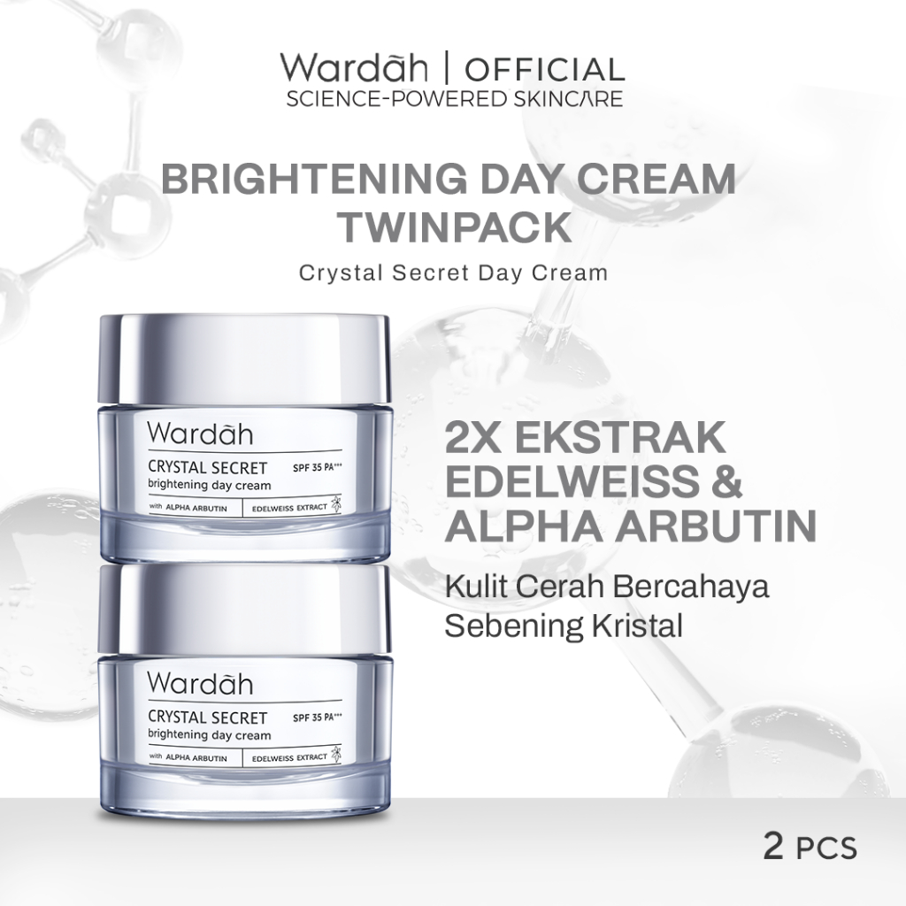 Wardah Crystal Secret Brightening Day Cream 30 g Twinpack