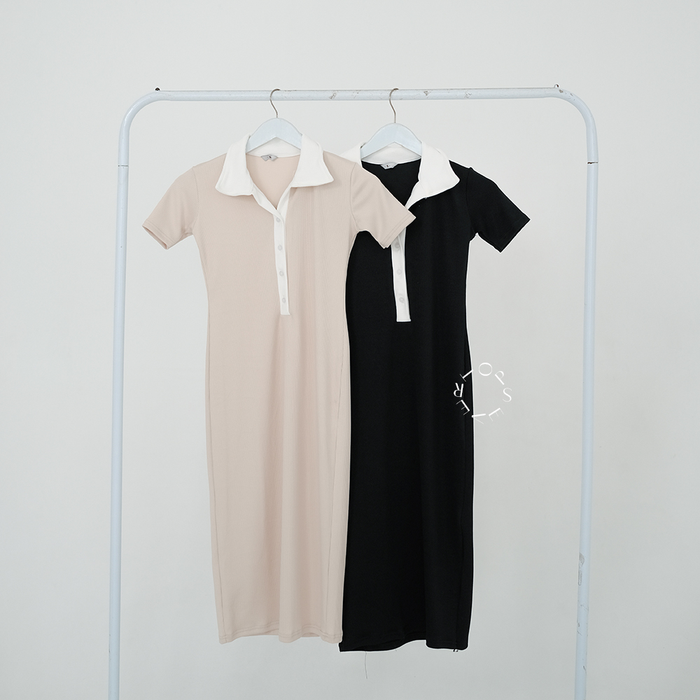 Evertops | Mona Dress | Dress Rib Wanita