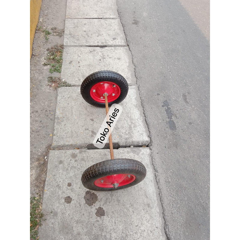 Roda Arco - 1 Set Dengan As (Ban Hidup)