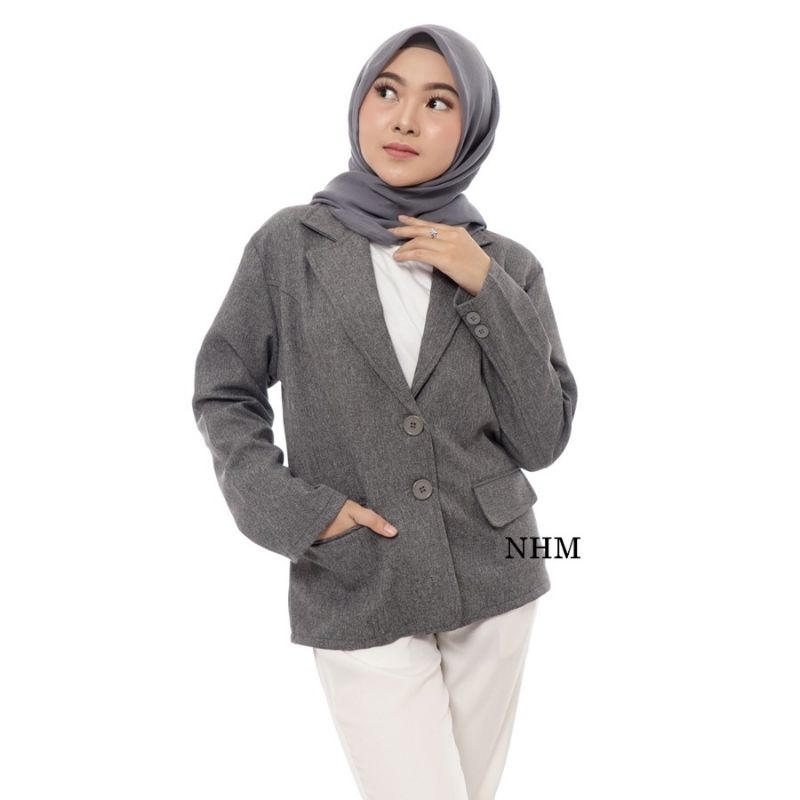 New Product Blazer Wanita Korean Style Jas Wanita Bahan Premium Ukuran Jumbo Ld 120