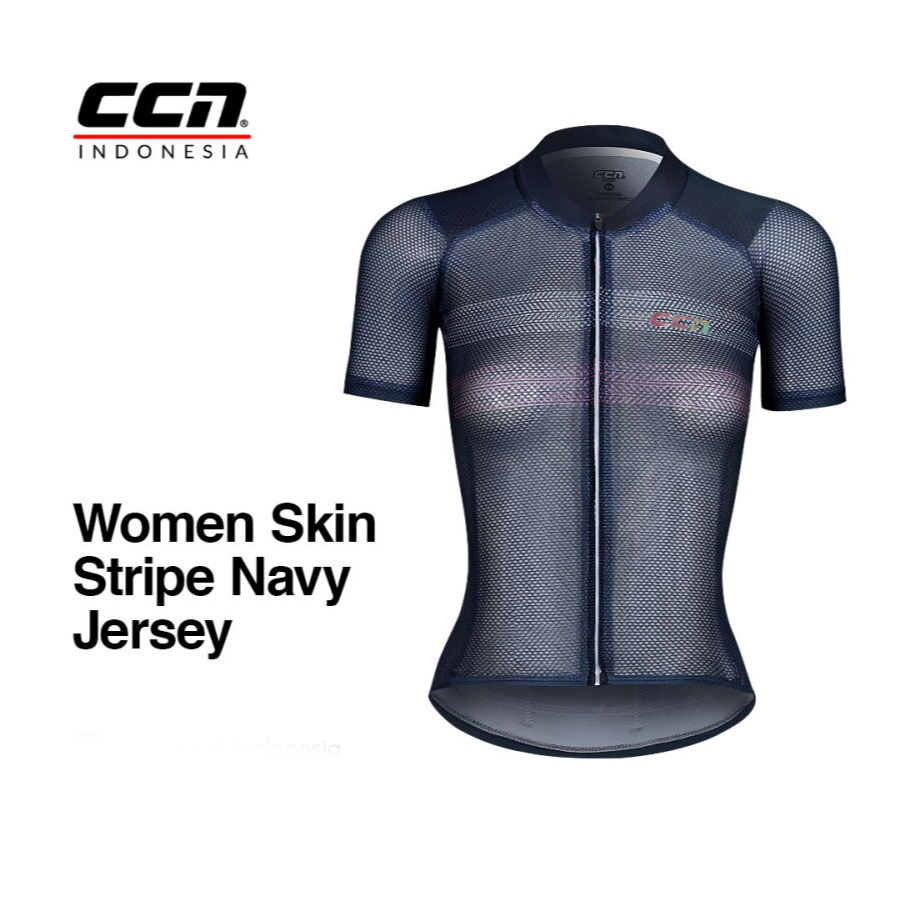 Jesey Sepeda CCN Women Skin Strive Navy - Jersey Sepeda Wanita.S