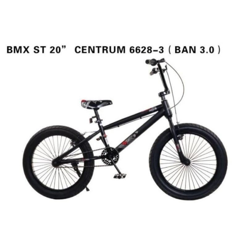 Sepeda BMX CENTRUM 6628-3 BAN BESAR 3.0 - 20 inch