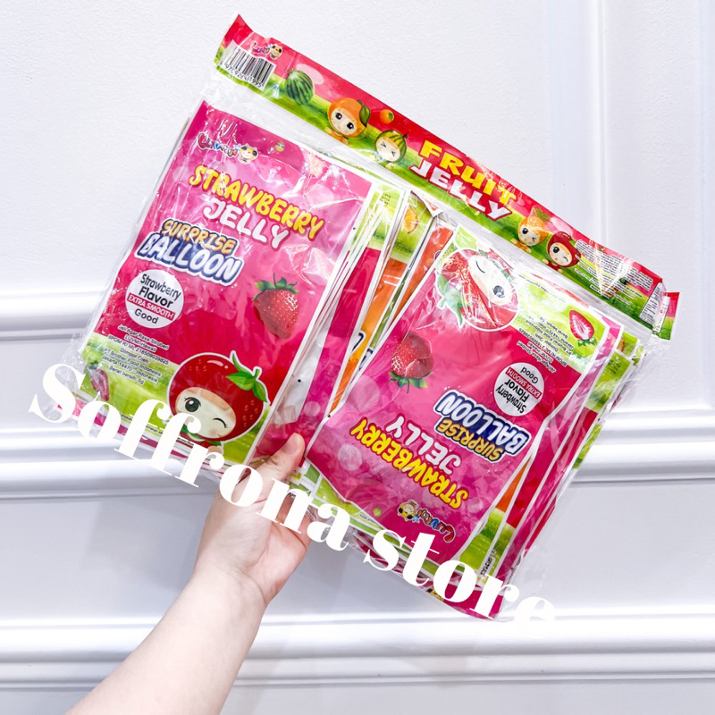 

Luvmi surprise Balloon Strawberry Jelly 1 pack isi 30 ready stock makassar