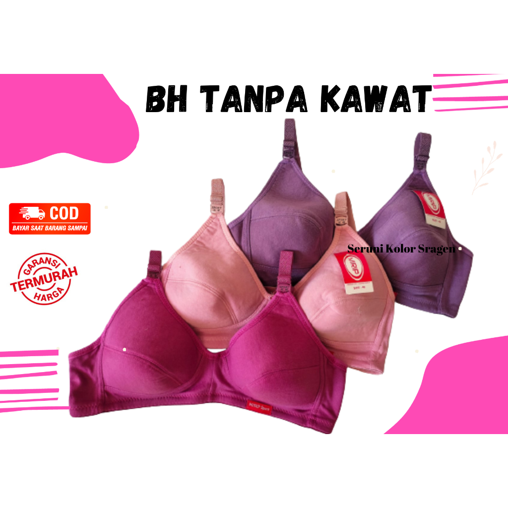 BRA Sport BH Wanita Dewasa dan Remaja, BH Cewek, Tanpa Kawat Busa Nugros Mirip Fidilla