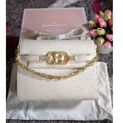 buttonscarves sarah bag pearl