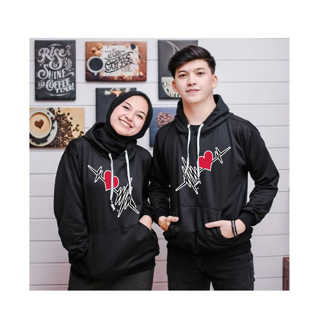 HOODIE COUPLE JAKET COUPLE HOODIE PASANGAN  KEREN( PRIA,WANITA) HOODIE BERKUALITAS (LOVE 5)