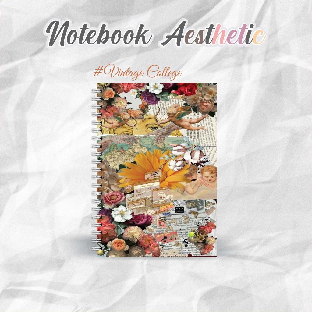 

NOTEBOOK A5 VINTAGE COLLEGE CATATAN/JURNAL BOOKPAPER GRID/KOTAK2#DOTTED/TITIK2#BLANK/POLOS