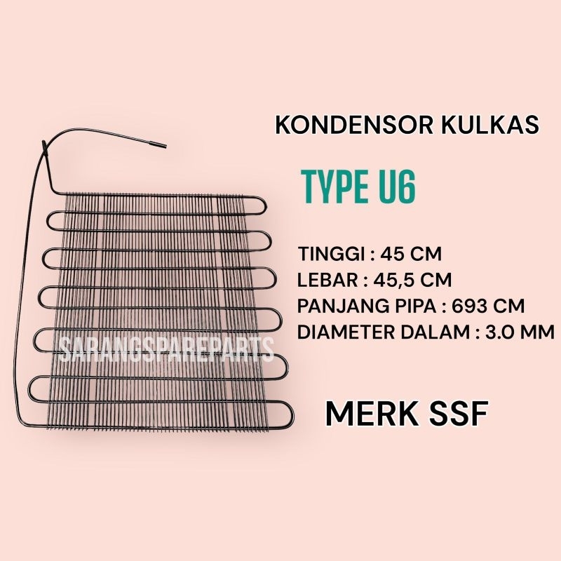 Kondensor Kulkas 6U / Condensor Kulkas U6