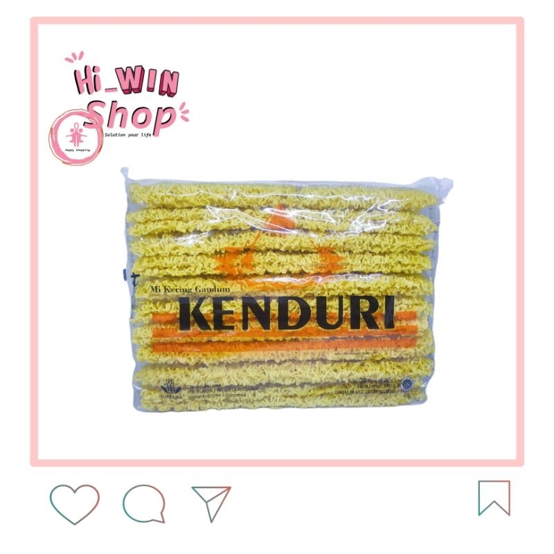 Mie Kering Gandum Kuning Cap Kenduri 30 pcs Mi Bakso Mie Soto Mie Goreng