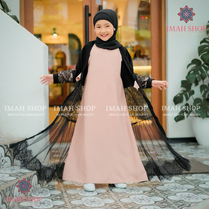 Baju Muslim Abaya Anak Perempuan Bordir Gamis Arab Saudi Bordir Zephy Turki 10 Umroh Dubai Turkey India