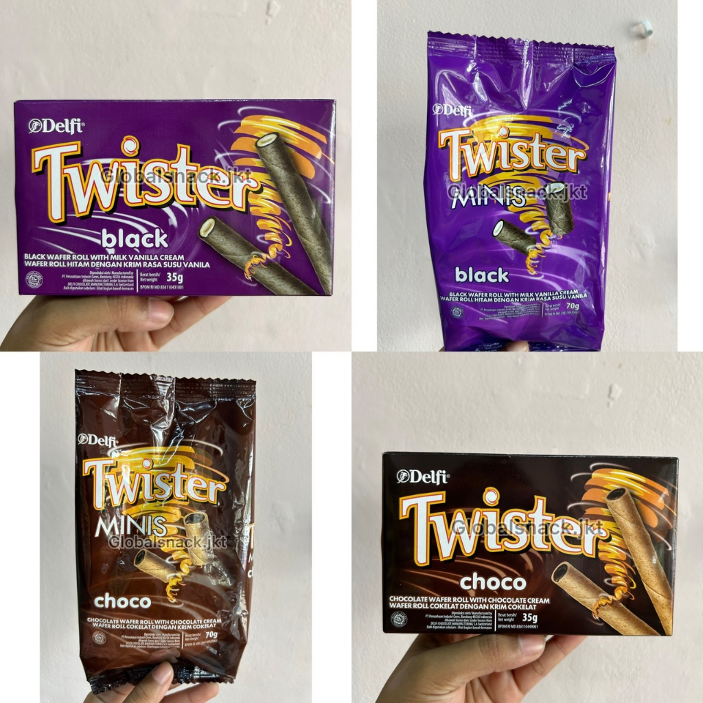 

[MINIS BAG / BOX] DELFI TWISTER BLACK VANILLA ROLL / CHOCOLATE