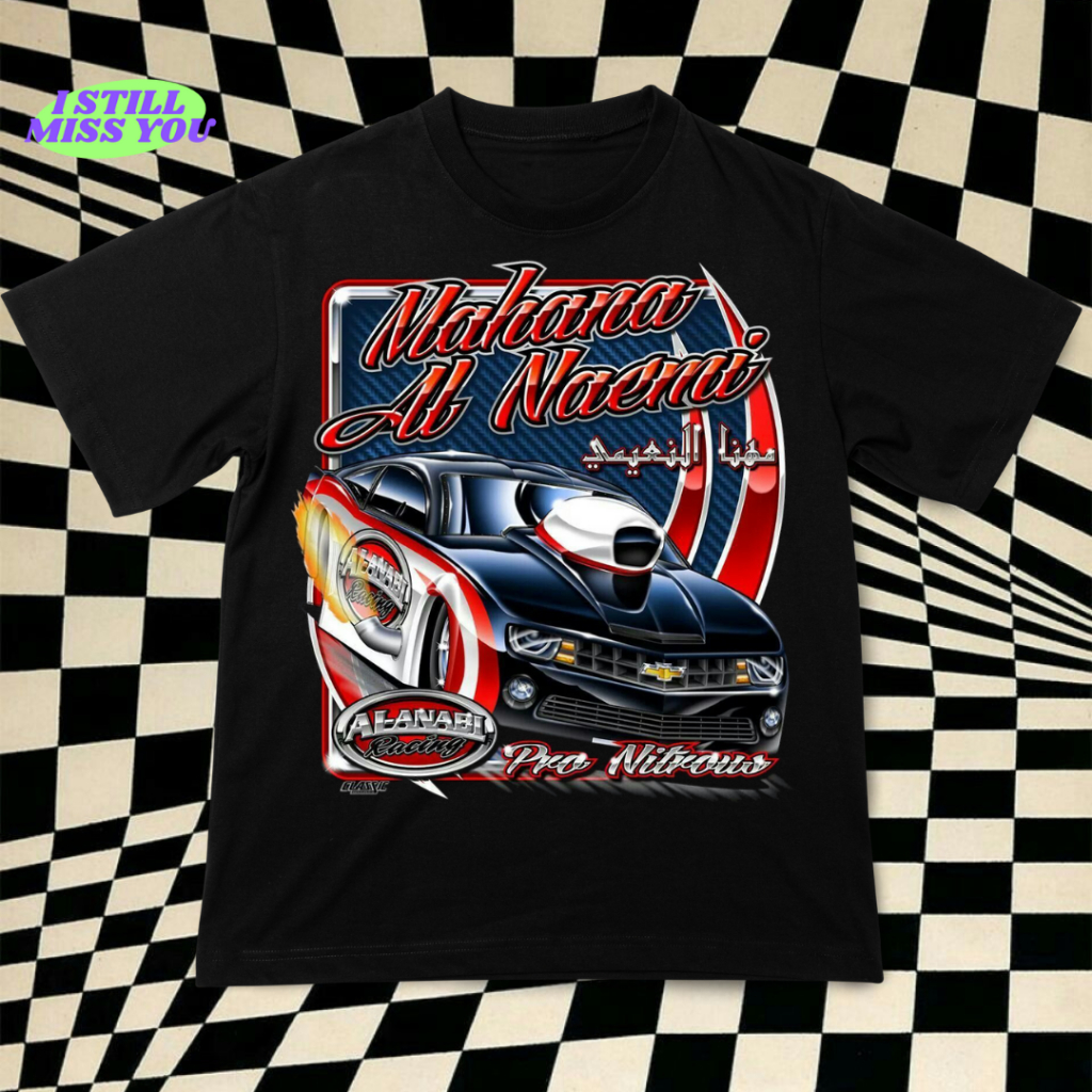 Tshirt Nascar Vintage Mahana Al Naemi | Kaos Nascar Vintage | Kaos Nascar Oversize | Kaos Aesthethic