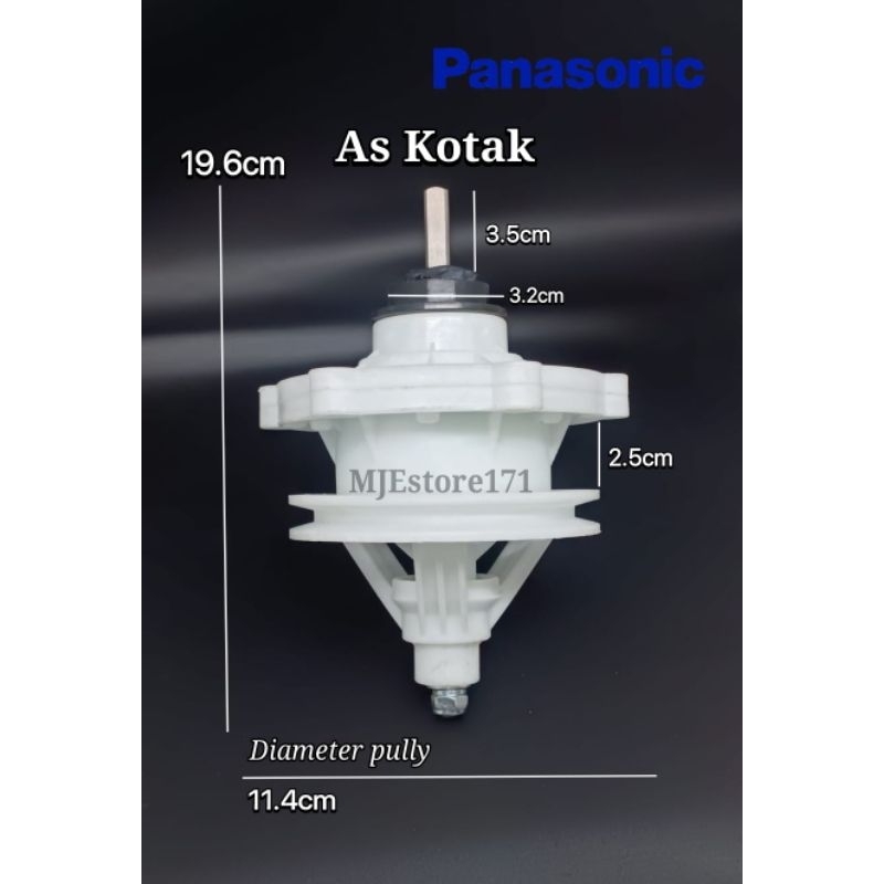 Gearbox Mesin Cuci Panasonic As Kotak Pully Kecil 6 Baut Gear box Mesin cuci Panasonic 2 tabung