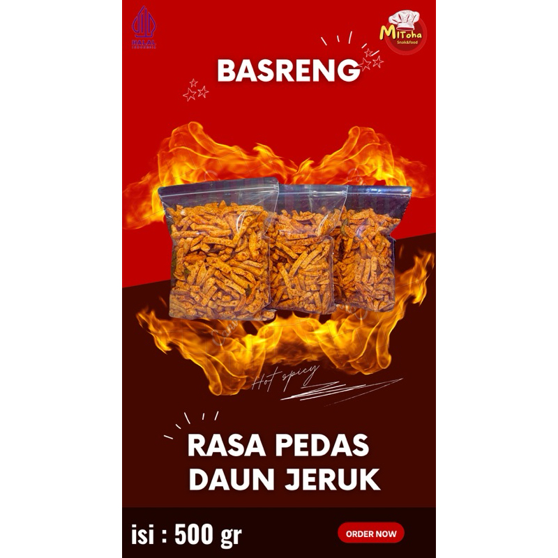 

basreng pedas daun jeruk 500gr