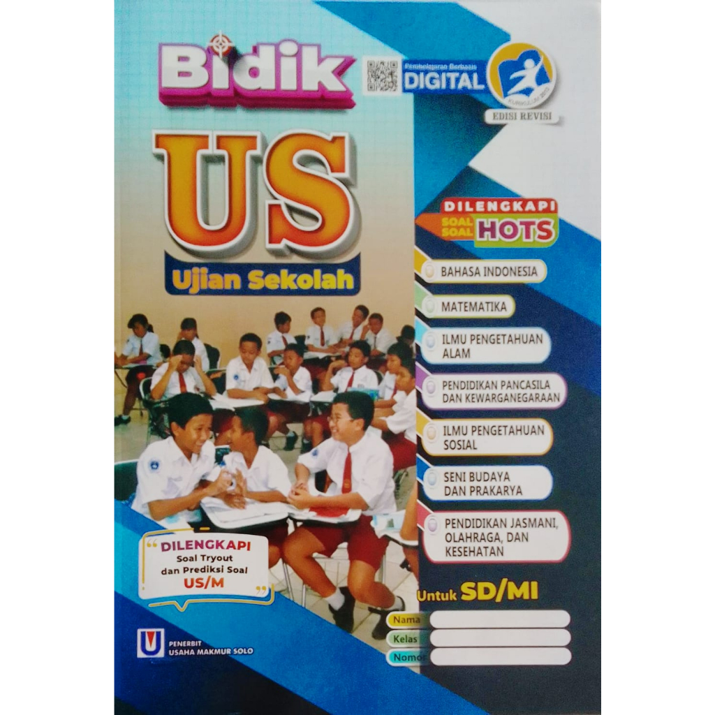BUKU PERSIAPAN UJIAN SEKOLAH KELAS 6 SD/MI 2024