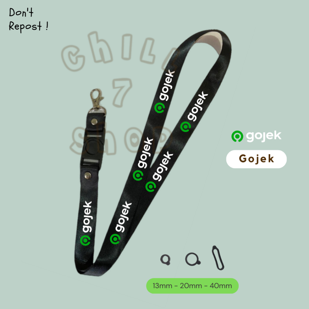 Lanyard Gantungan Kunci ID Card Custom Anime Lucu Tali Pods Name Tag Kartu Nama